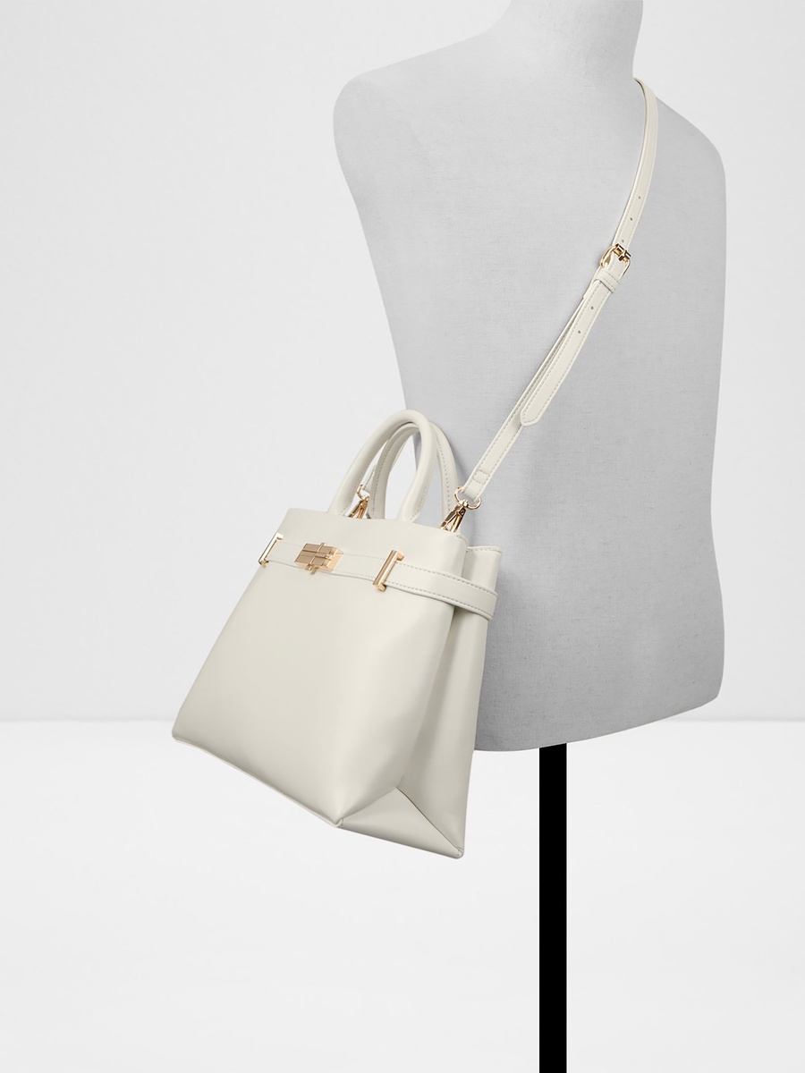 Alicie Plain Double Handle Satchel Bag with Magnetic Closure and Adjustable Strap