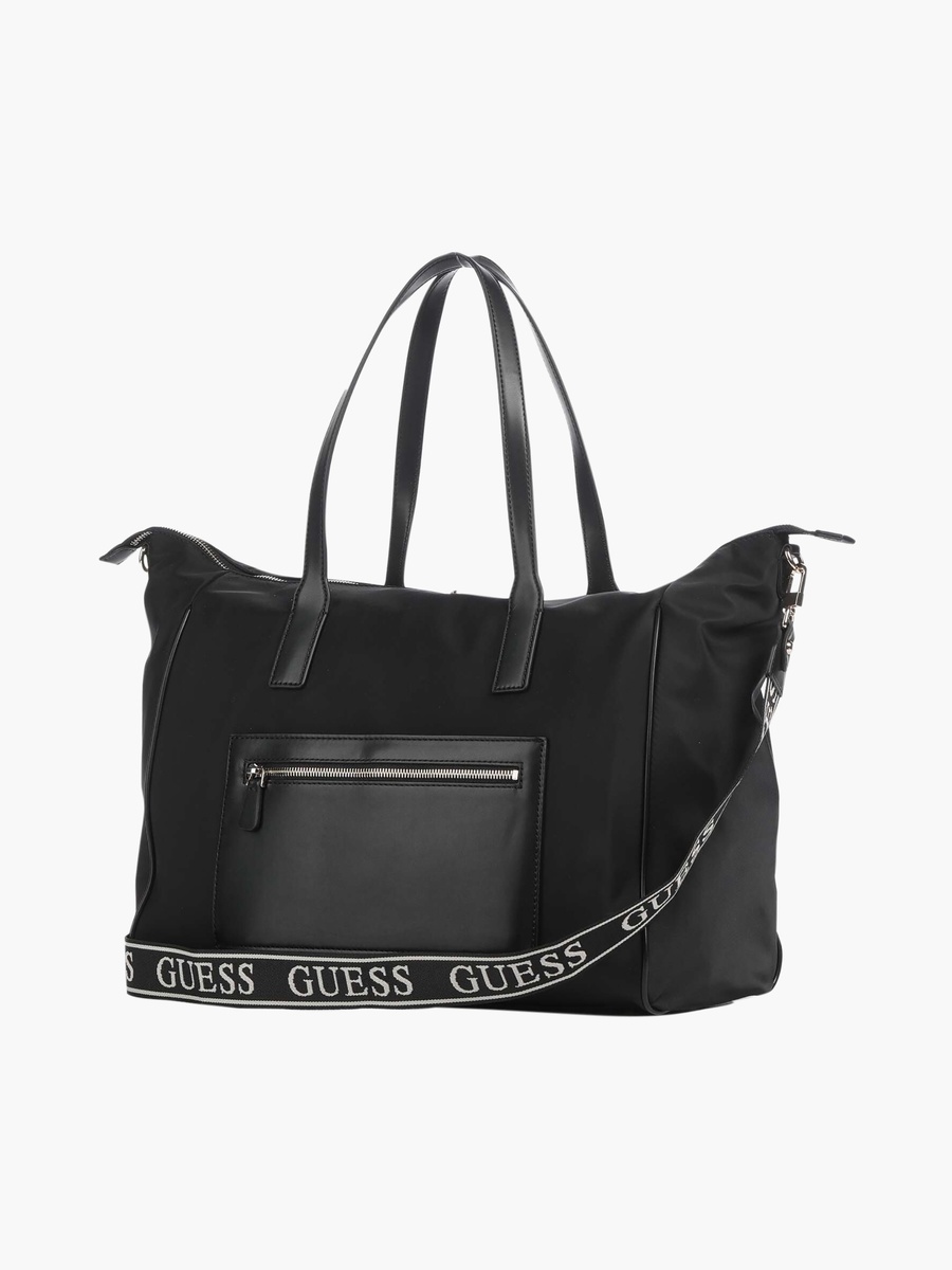 Follie Double Handle Tote Bags and Pouch with Zipper Closure and Detachable Strap