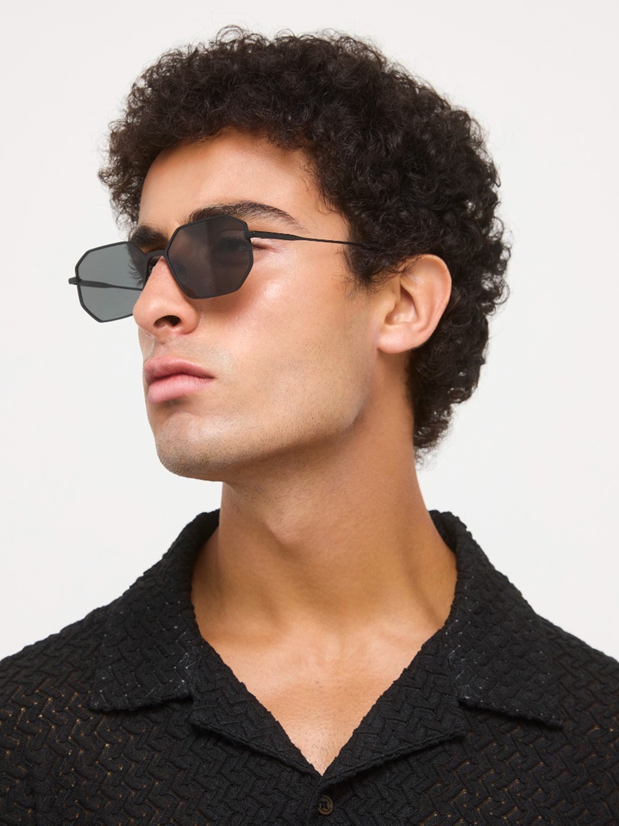 55MM Black Geometric Sunglasses 30S-000410-0101