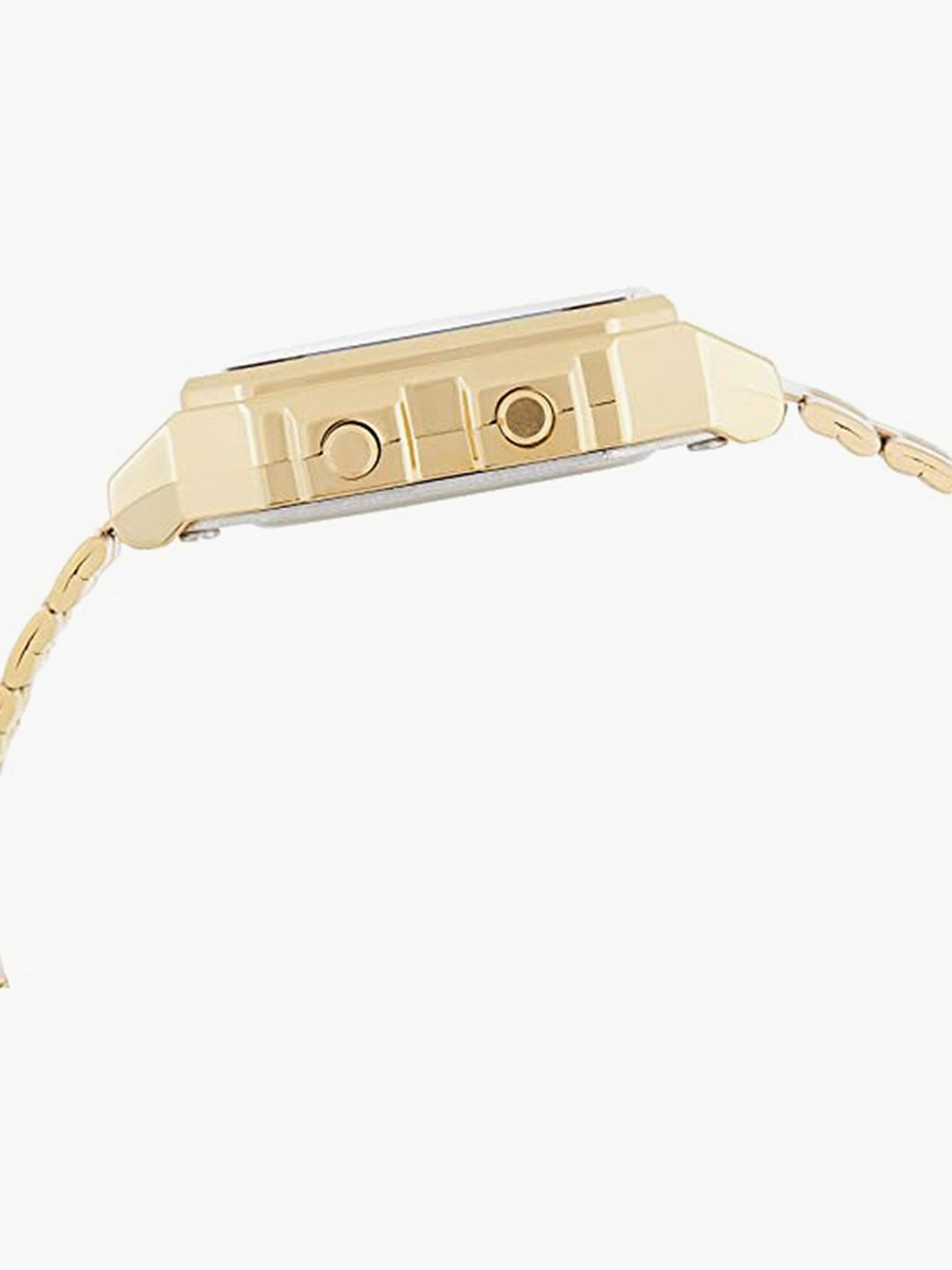 Unisex Stainless Steel Gold Strap Digital Watch - A500WGA-9DF