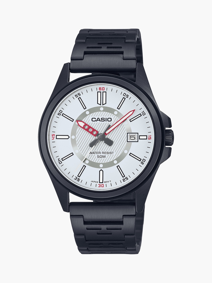Men Black Analog Stainless Steel Strap Watch - MTP-E700B-7EVDF - 40 MM