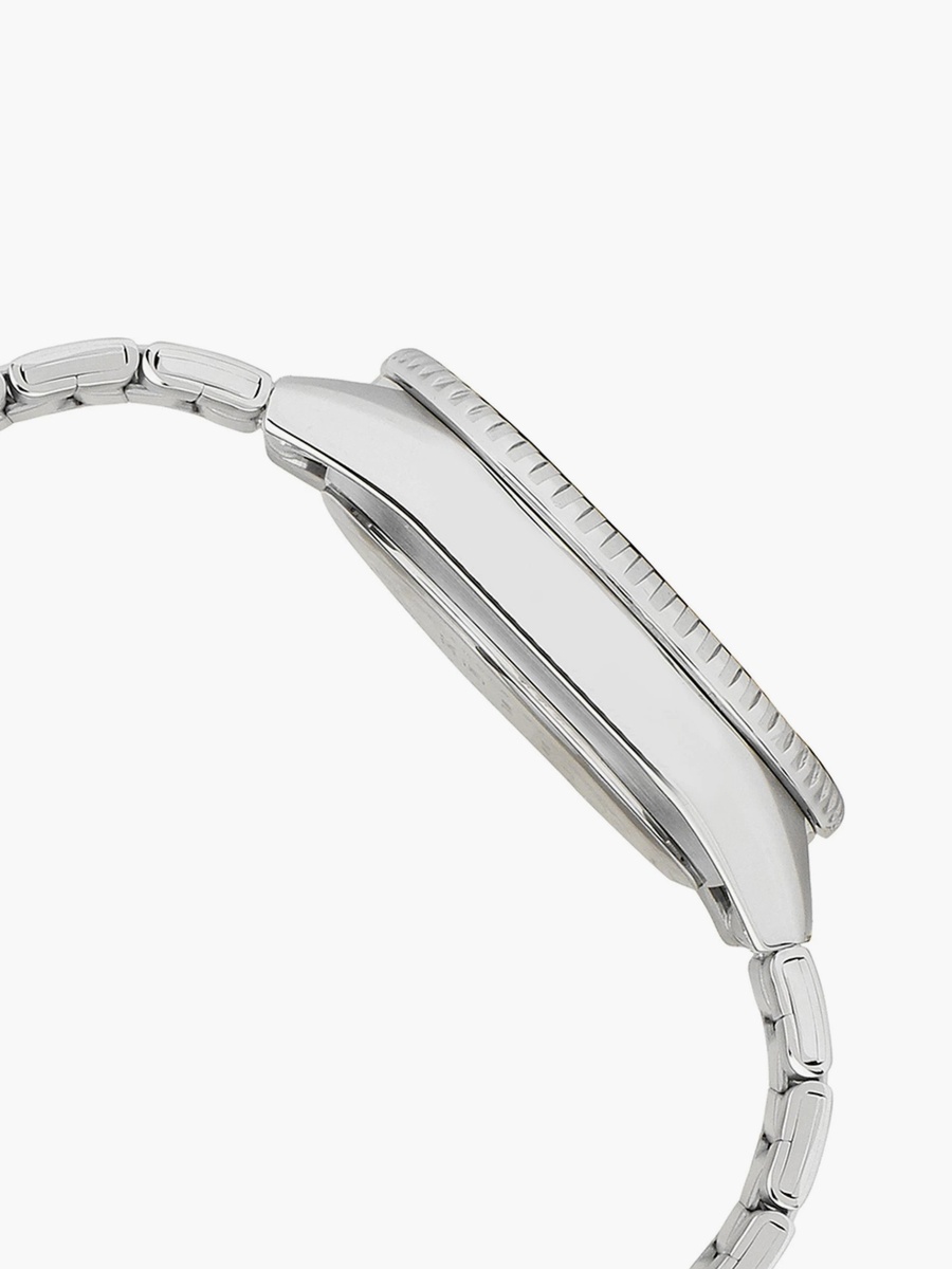 Men Silver Analog Stainless Steel Strap Watch - MDV-10D-1A1VDF