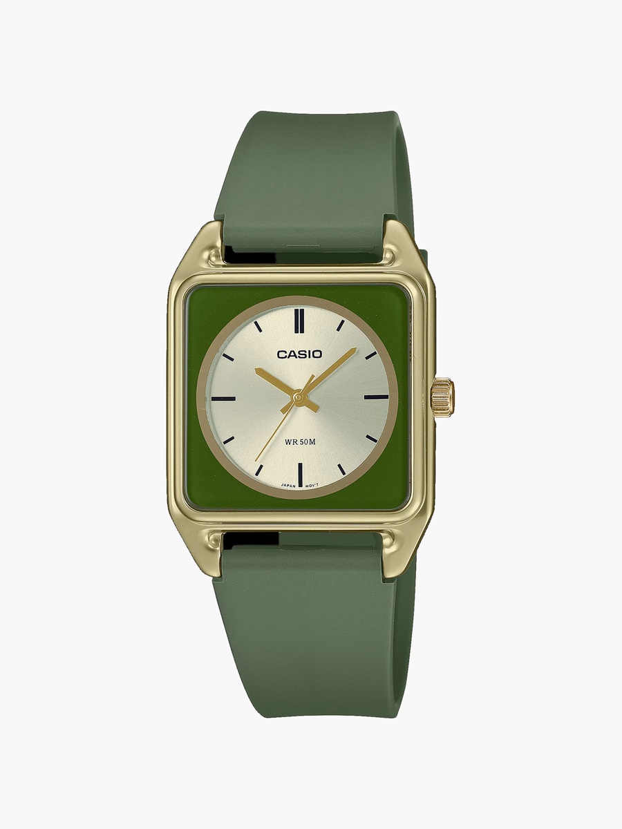 30 MM Green Analog Resin Watch - MTP-B170-3EVDF