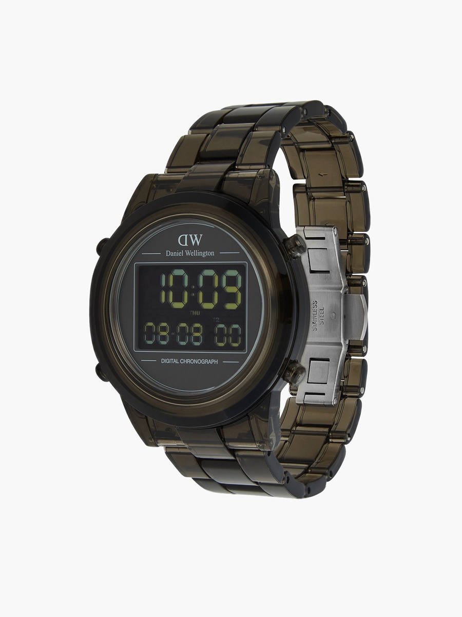 Digital Chronograph Link Bracelet Watch 42mm