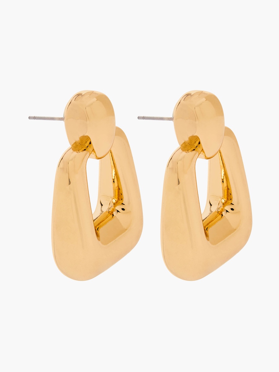 Pack of 2 Gold Tone Earrings with Pushback Closure