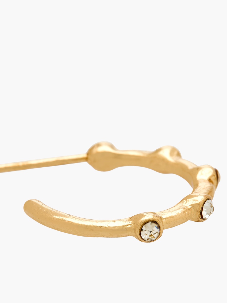 Pack of 3 Gold Tone Hoop Earrings with Pushback closure