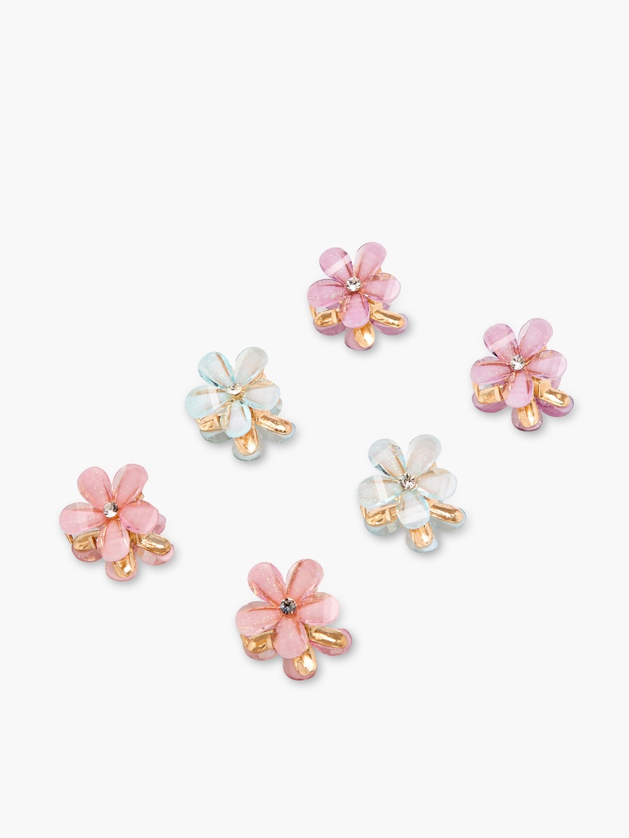 Pack of 6 Floral Hair Clamp