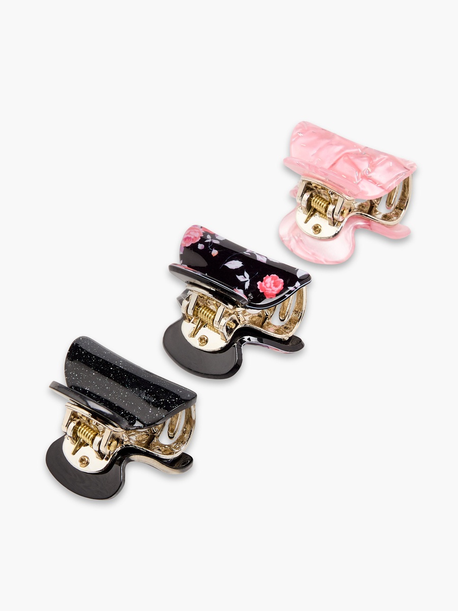 Pack of 3 Curved Hair Clamp