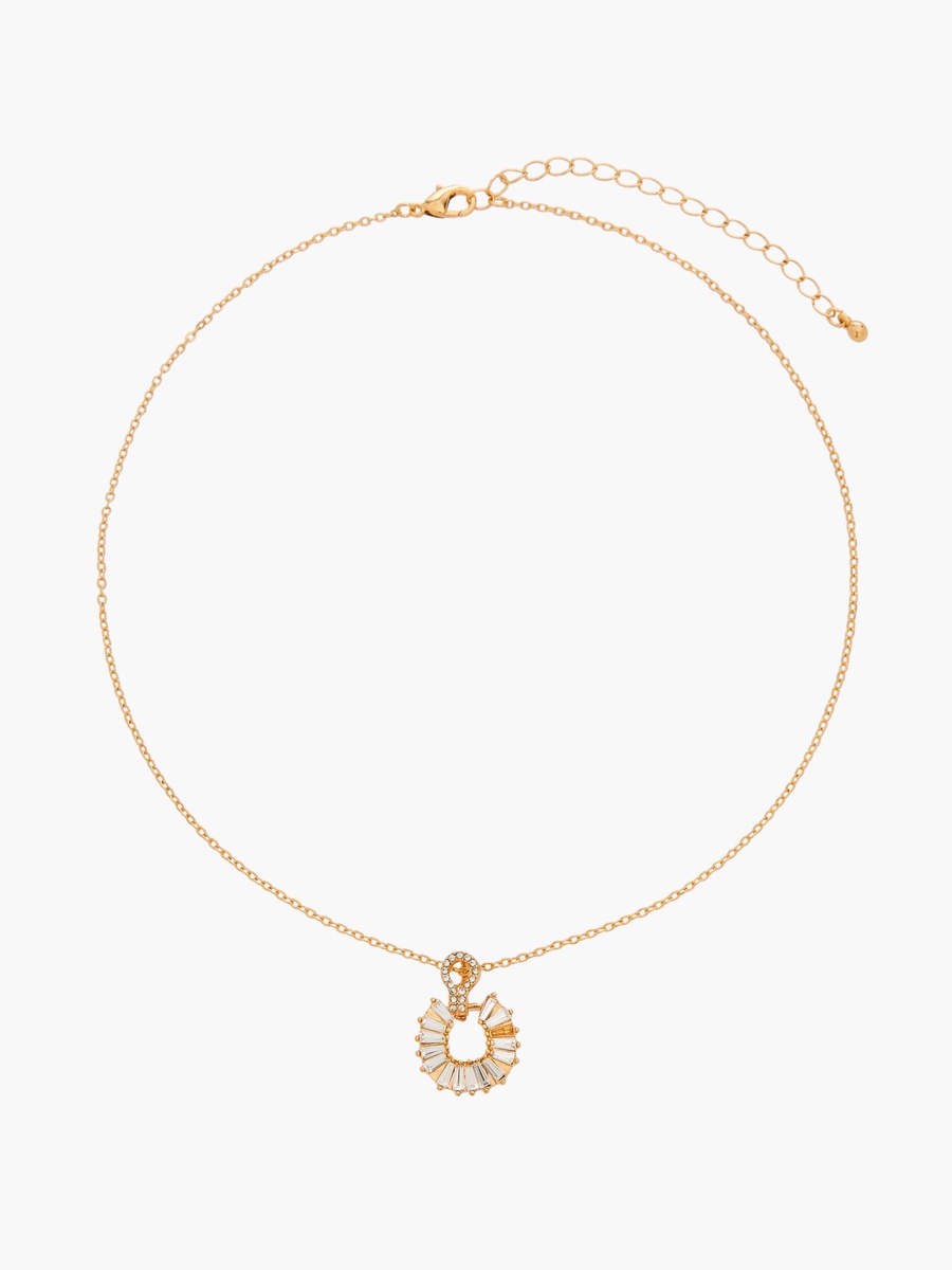 Set of 2 Embellished Metal Necklace and Earrings