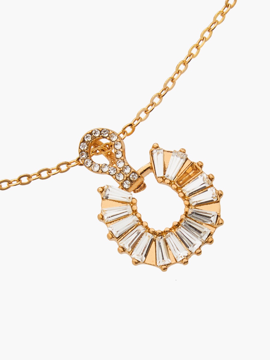 Set of 2 Embellished Metal Necklace and Earrings