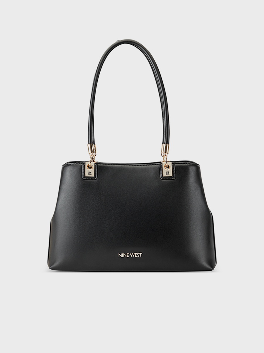 Donella Textured Double Handle Shoulder Bag with Magnetic Closure
