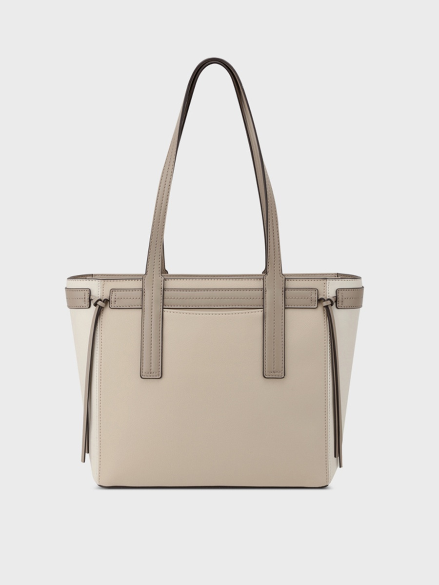 Textured Top Handle Shoulder Bag with Zipper Closure