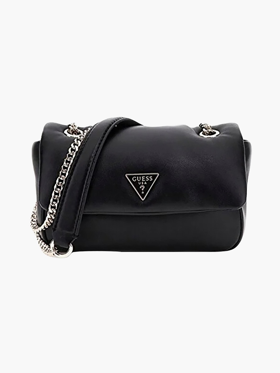 Sunetra Shoulder Bag with Flap Closure and Chain Strap