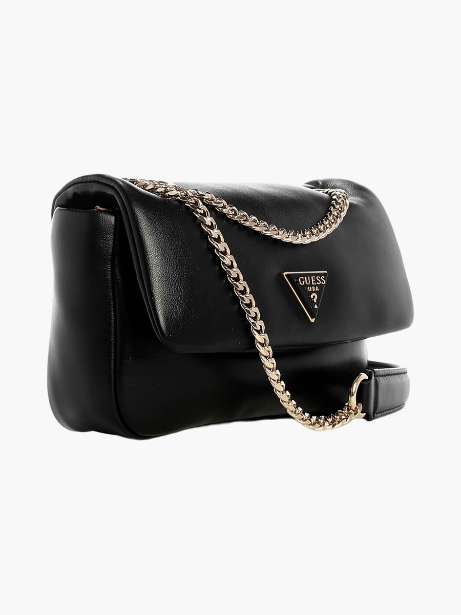 Sunetra Shoulder Bag with Flap Closure and Chain Strap