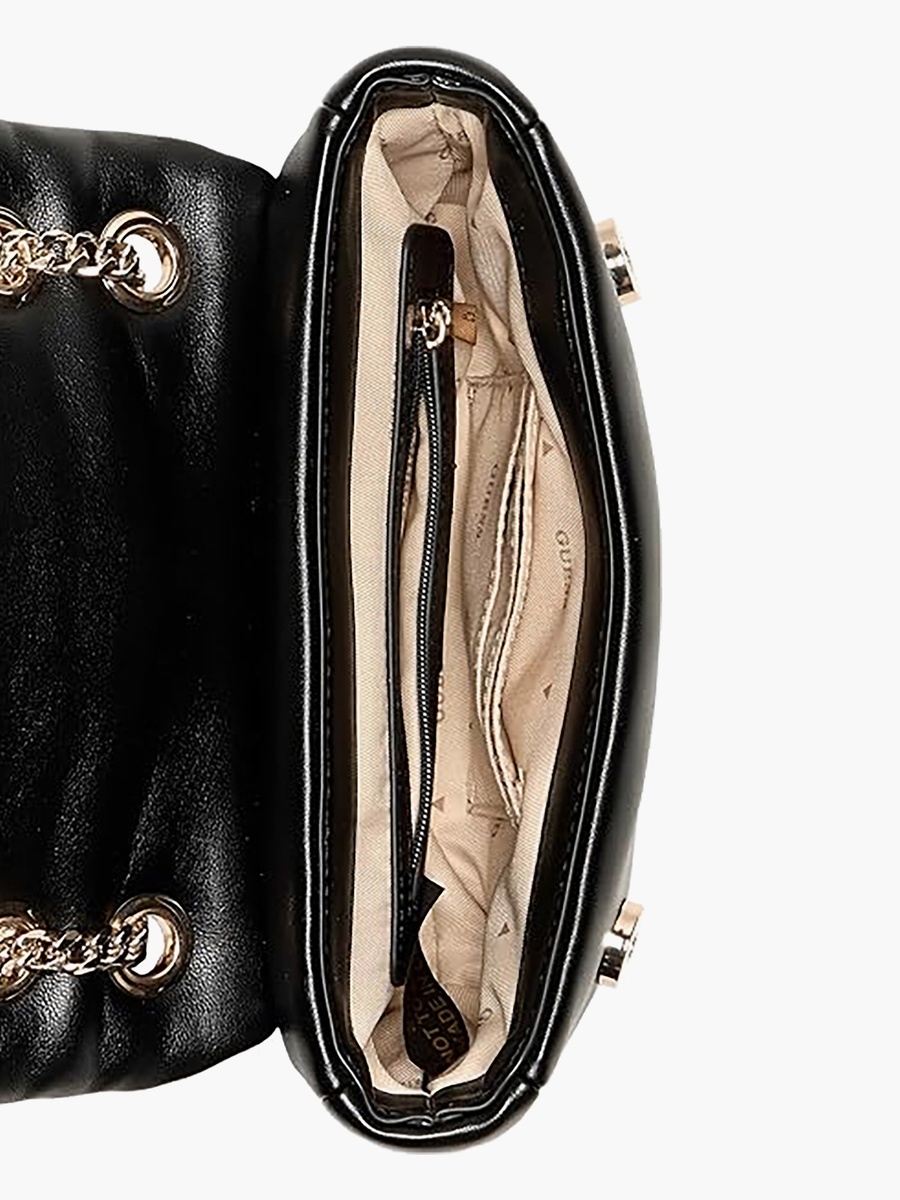 Sunetra Shoulder Bag with Flap Closure and Chain Strap