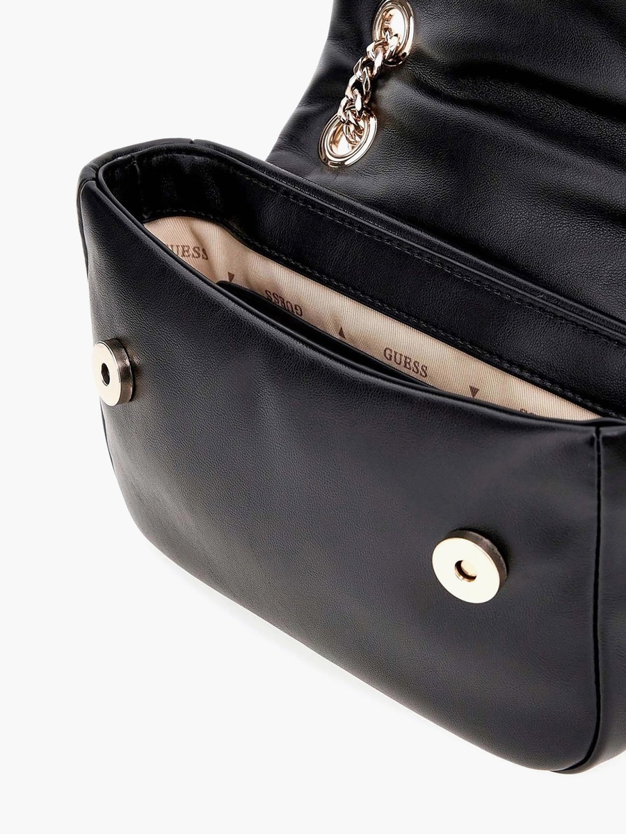 Sunetra Shoulder Bag with Flap Closure and Chain Strap