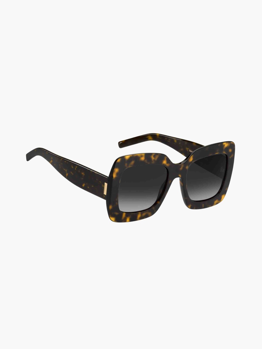 نظارة شمسية ذات مربع محمية من الأشعة فوق البنفسجية باللون الرمادي الداكن بعدسة مظللة مقاس 54 مم