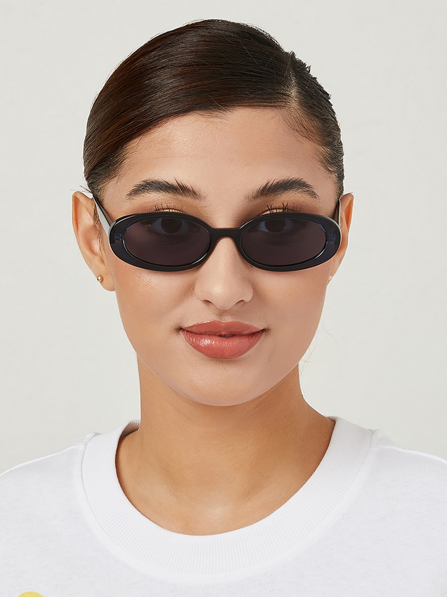 DREW  Blue 52 mm Rectangle Sunglasses