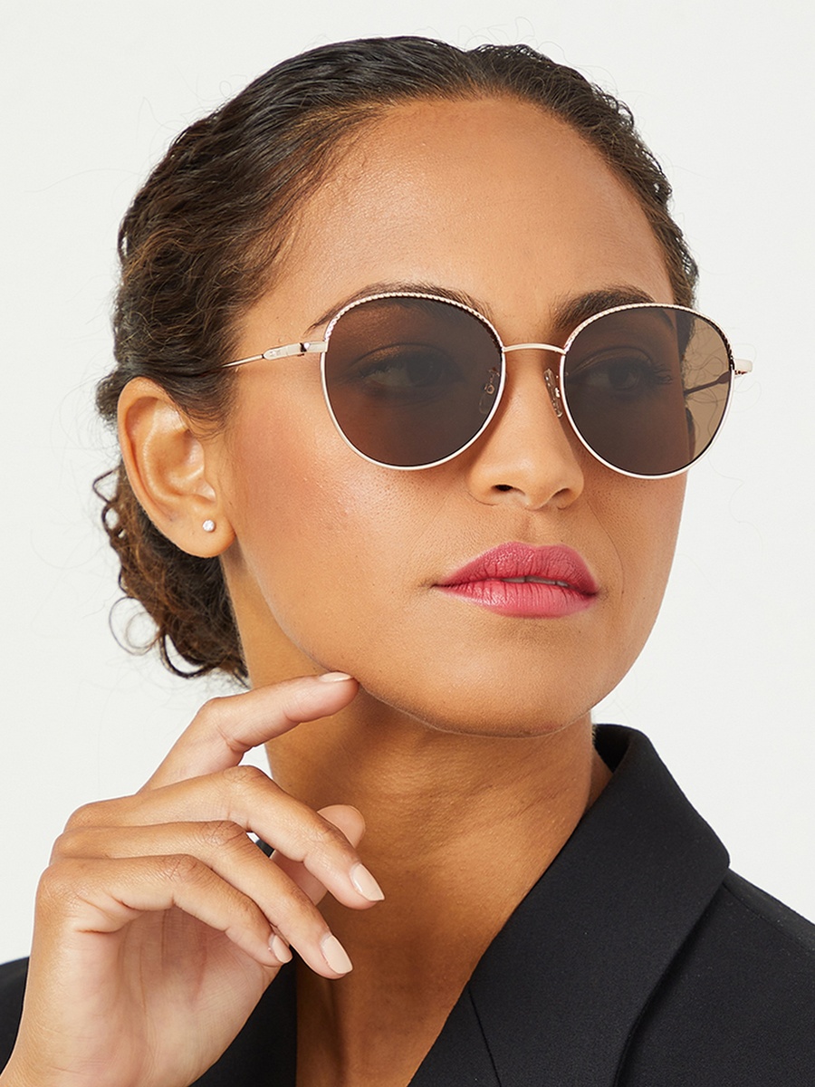 Women Brown Lens 54 mm Round Sunglasses - 30S-000226-0504