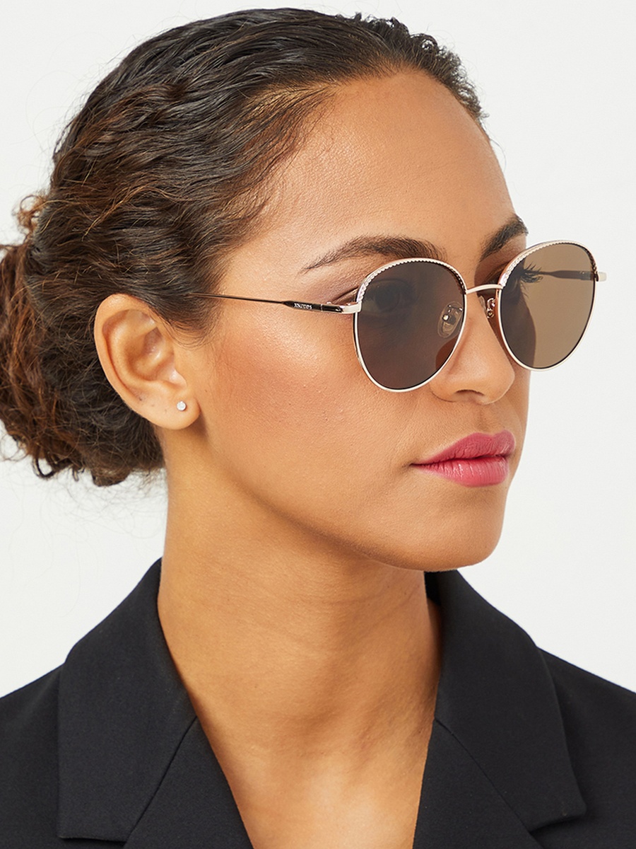 Women Brown Lens 54 mm Round Sunglasses - 30S-000226-0504