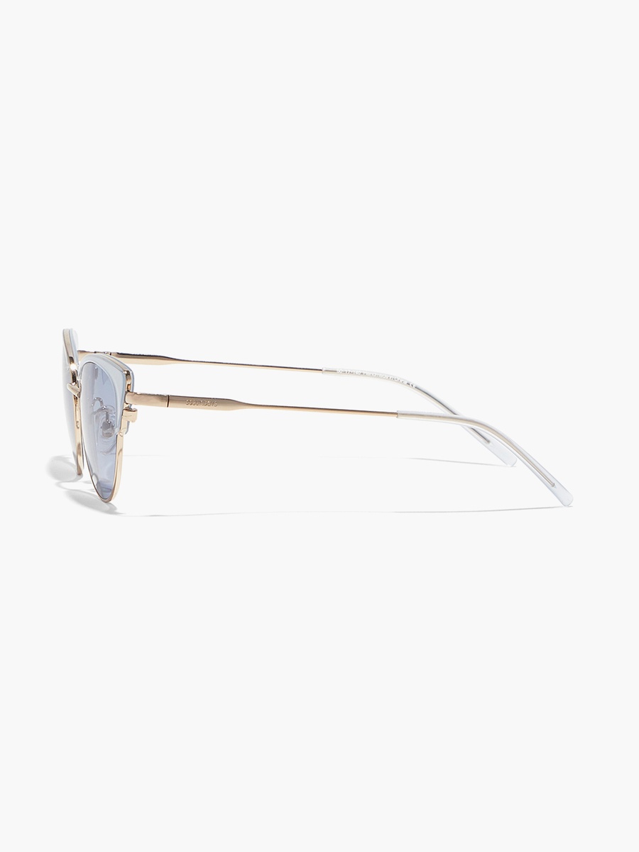 Women Blue Lens 51 mm Cat Eye Sunglasses - 30S-000291-0202