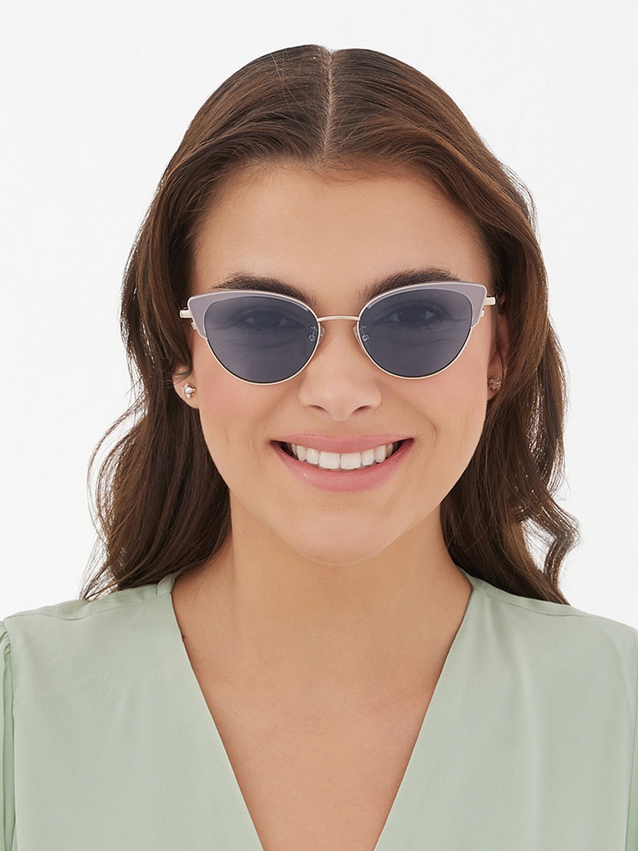 Women Blue Lens 51 mm Cat Eye Sunglasses - 30S-000291-0202