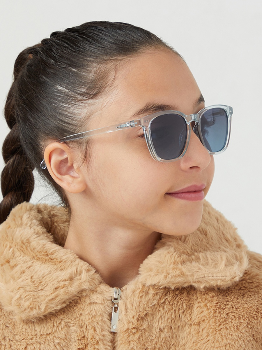 Kids Blue Lens 51 MM Square Sunglasses - BAB-000504-0202
