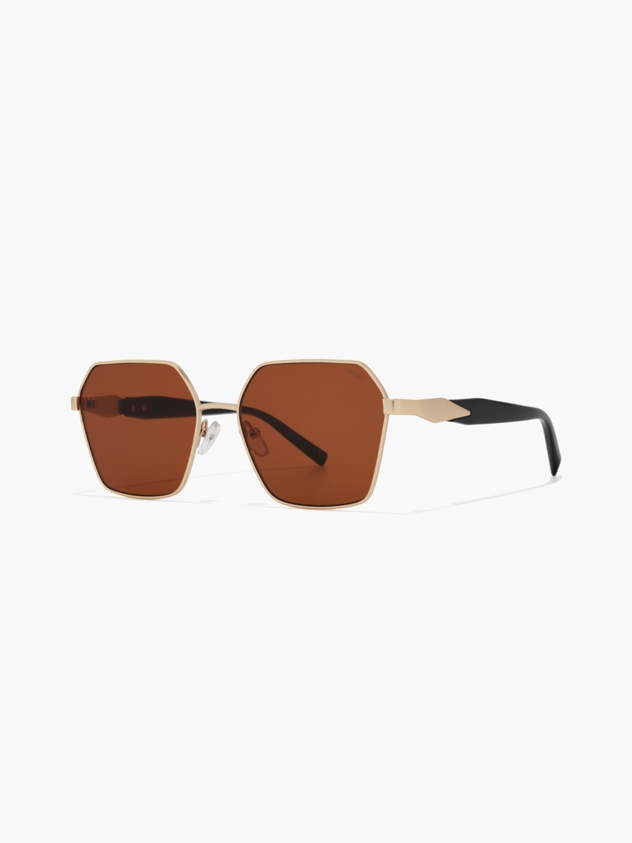 56MM Brown Geometric Sunglasses BLA-000312-2904