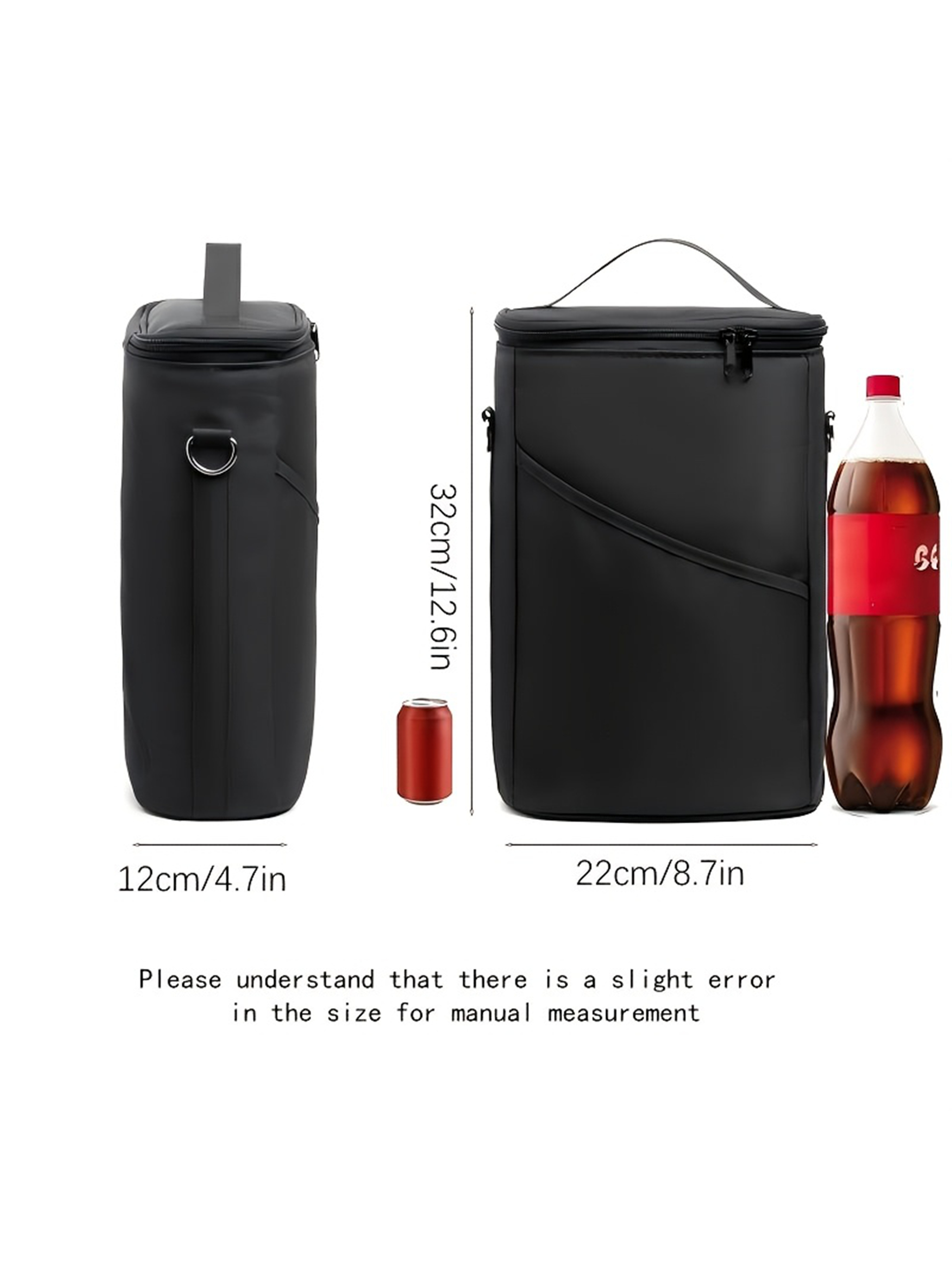 Men Black Insulated Gym Cooler Bag