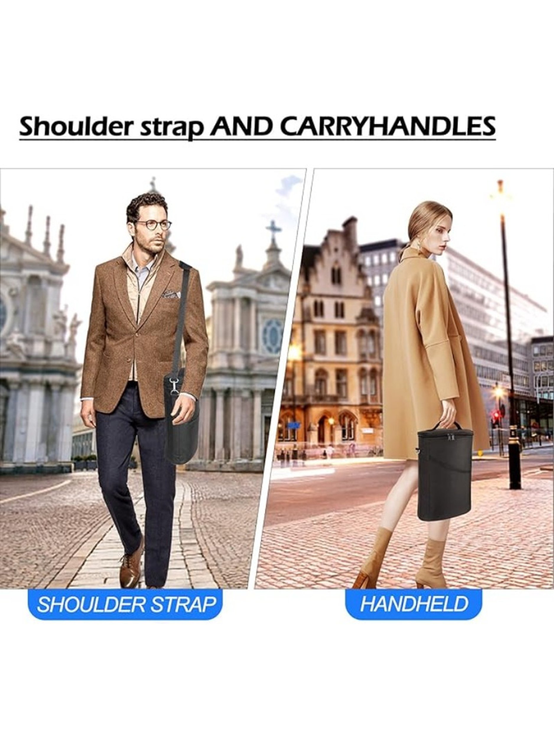 Men Black Insulated Gym Cooler Bag