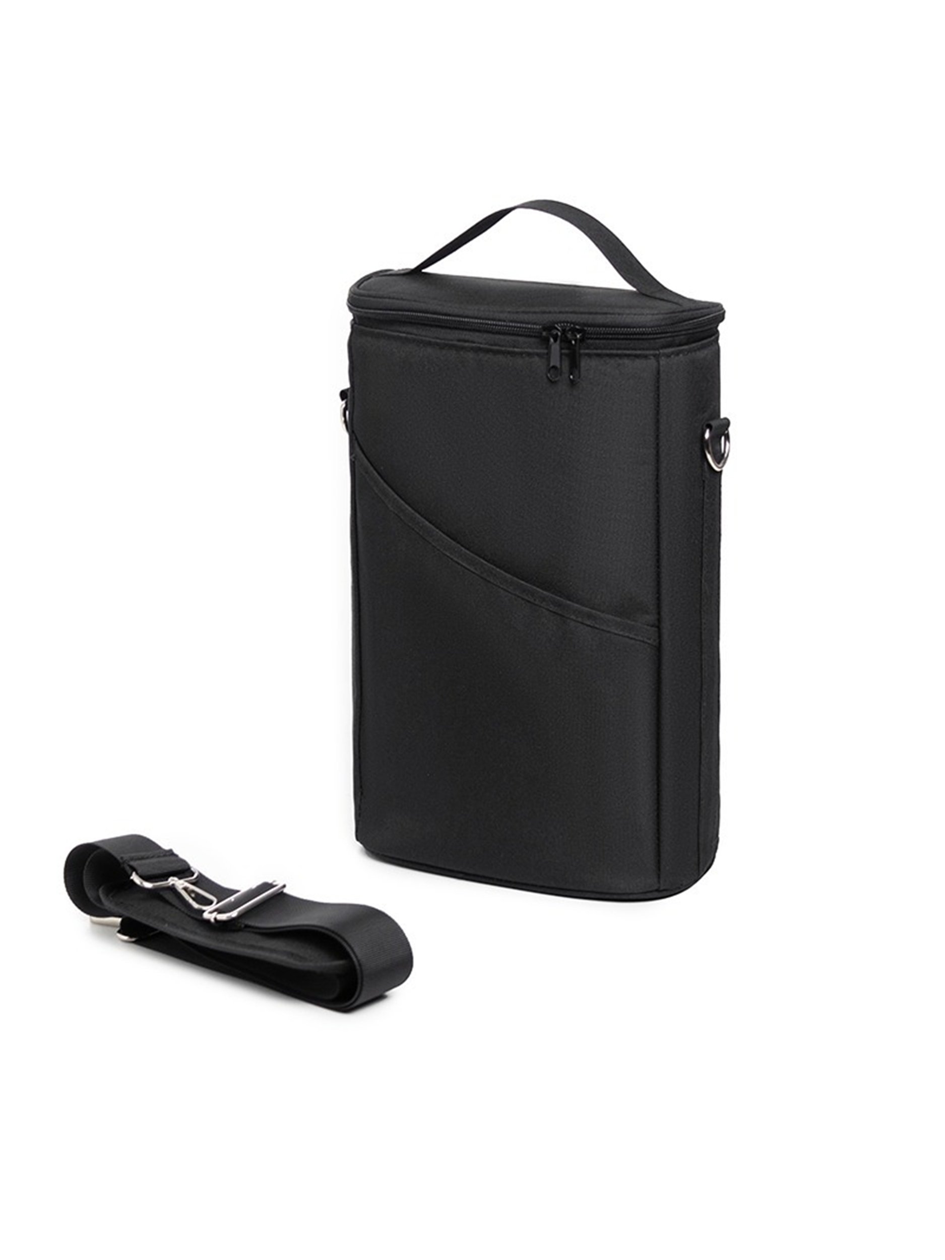 Men Black Insulated Gym Cooler Bag