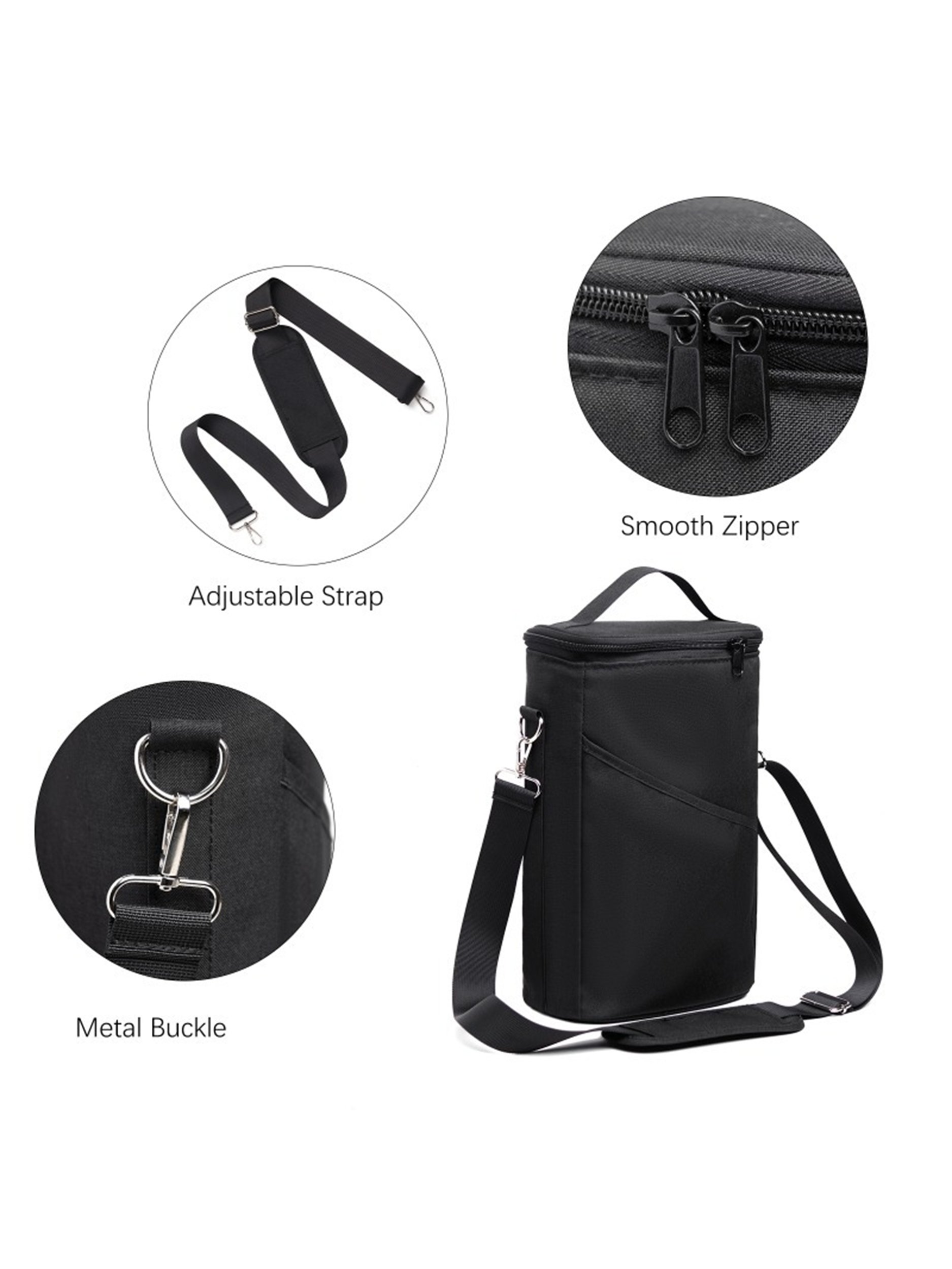 Men Black Insulated Gym Cooler Bag