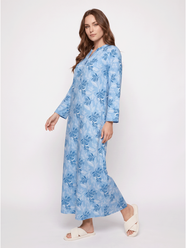Women Blue Floral Nightdress