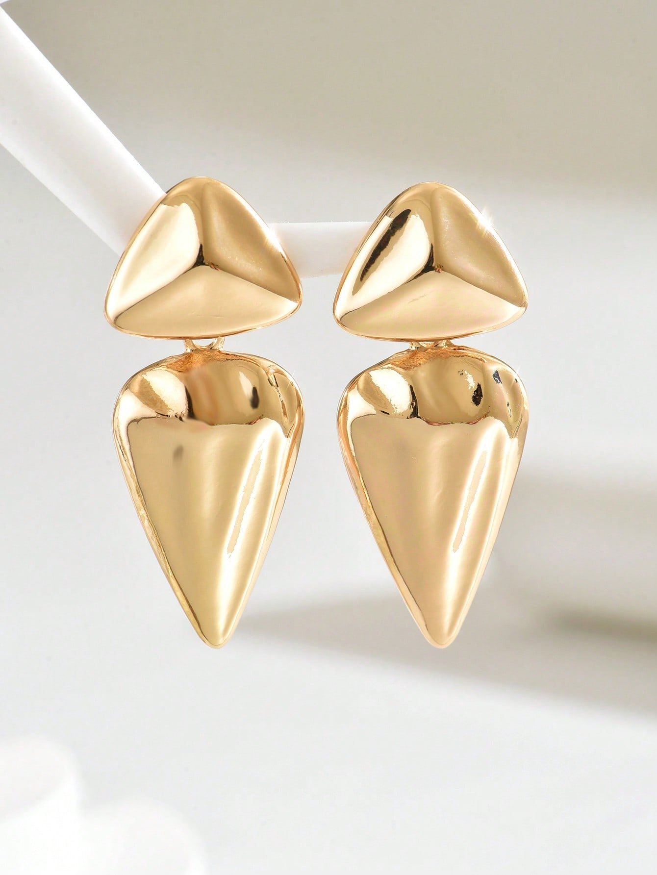 Gold Geometric Drop Earrings