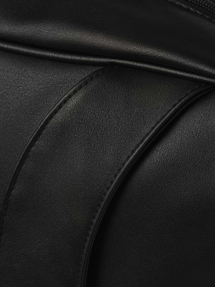 Black Solid Crossbody Bag