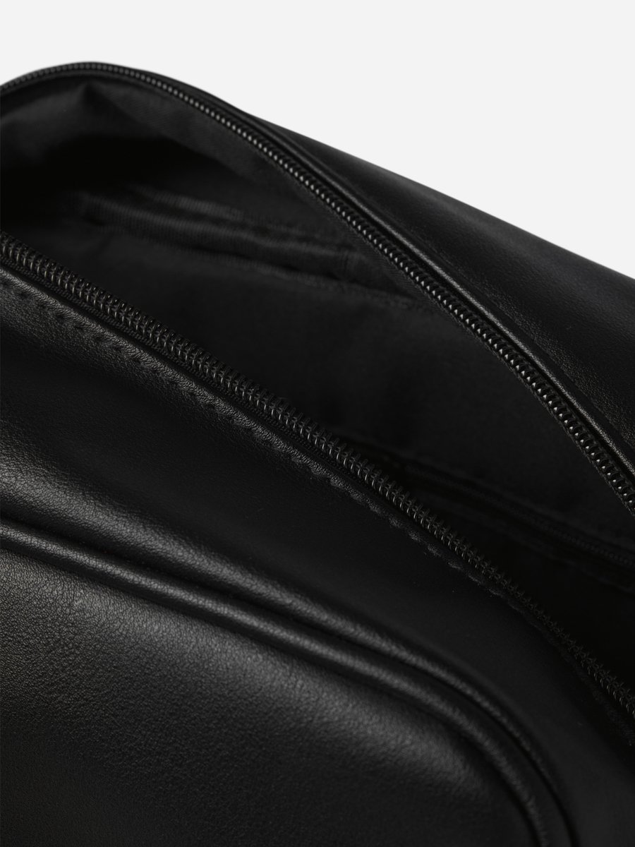 Black Solid Crossbody Bag