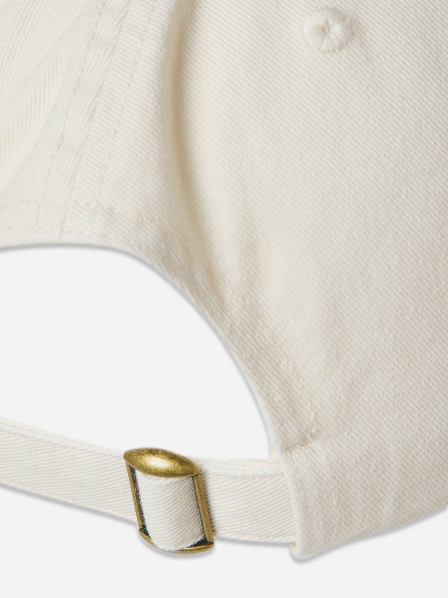 Off White Soft Base Embroidered Cap