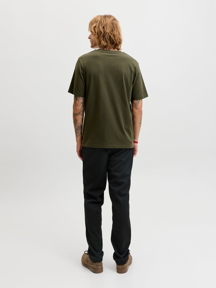 Black Solid Chino Pants