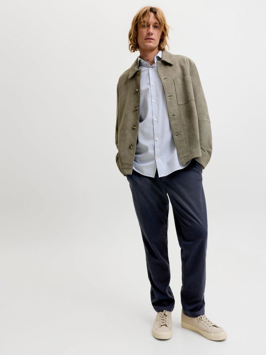 Navy Blue Solid Chino Pants