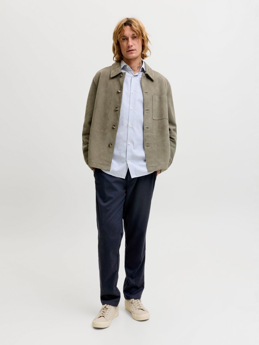 Navy Blue Solid Chino Pants