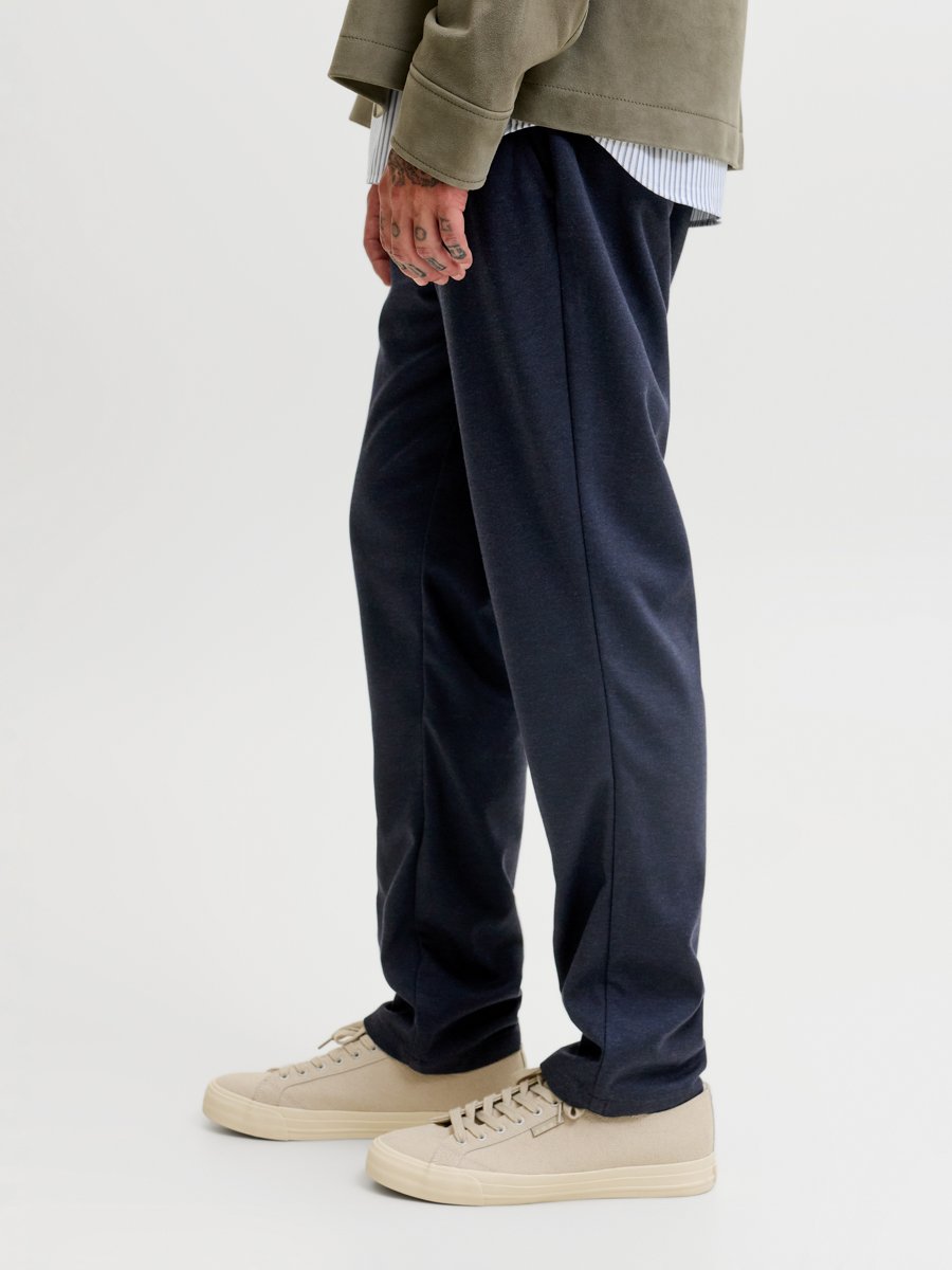 Navy Blue Solid Chino Pants