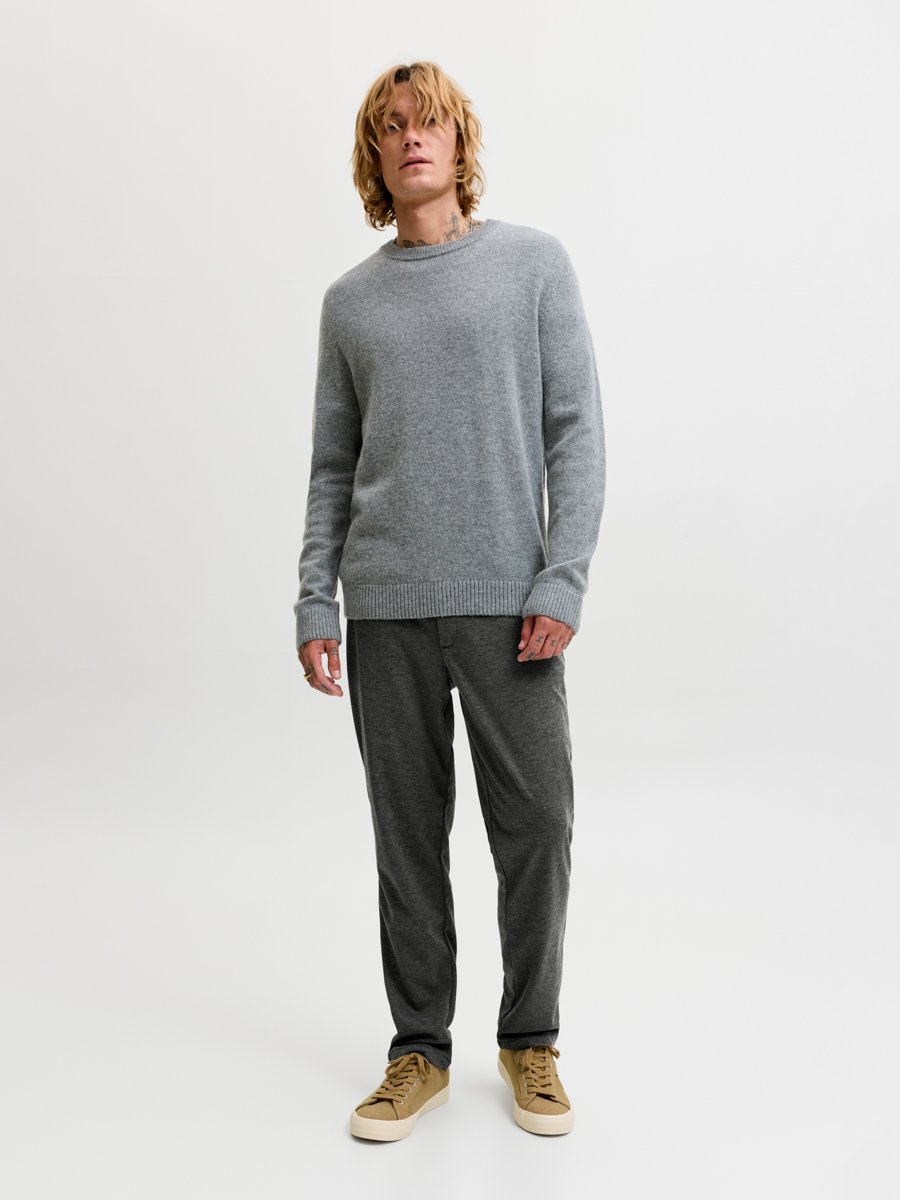 Grey Solid Chino Pants