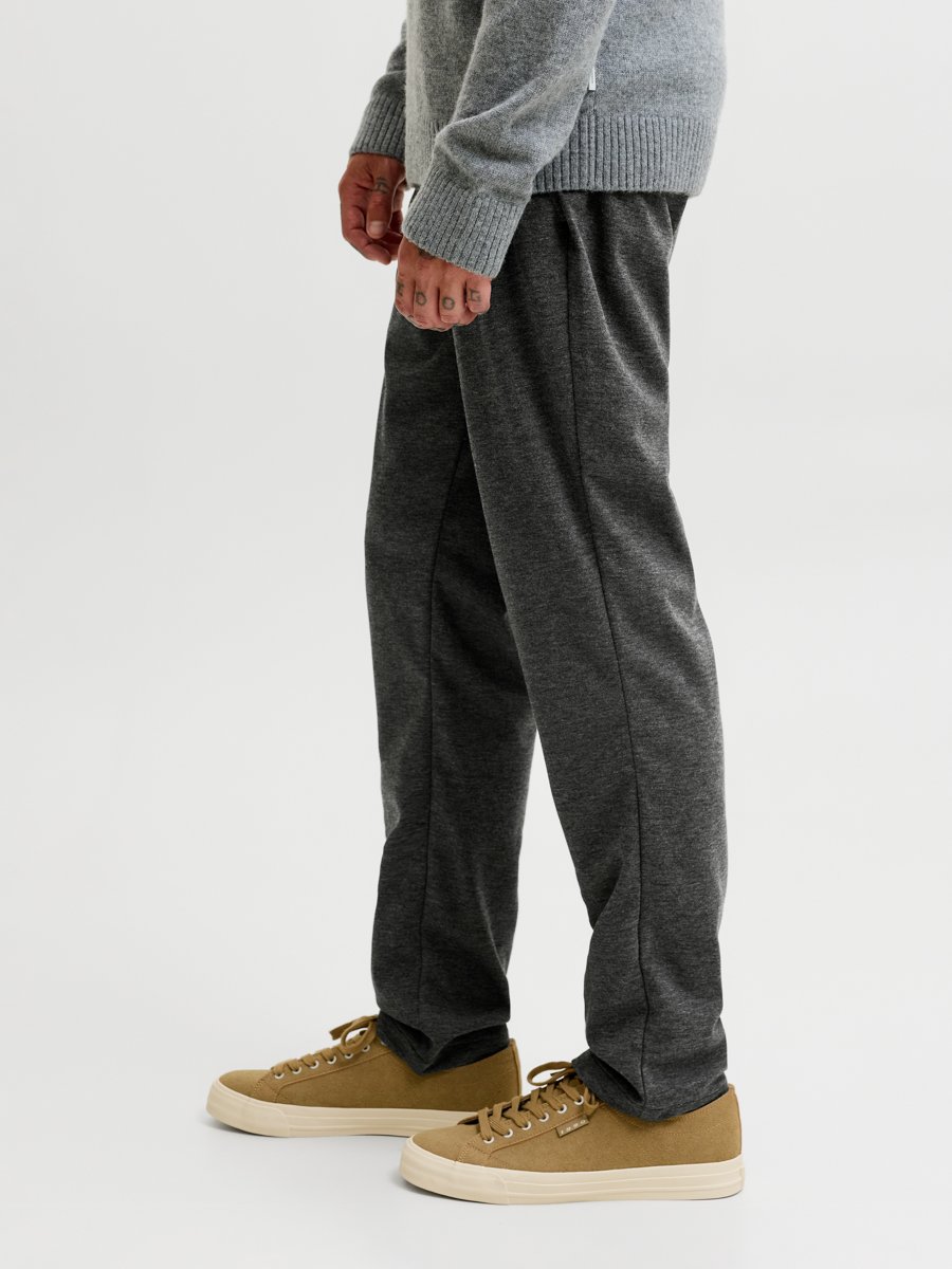 Grey Solid Chino Pants