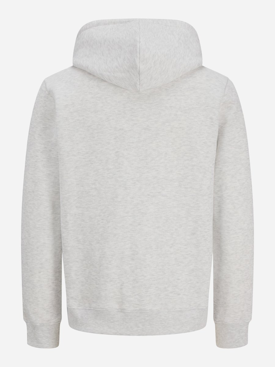 Grey Printed Pullover Hoodie