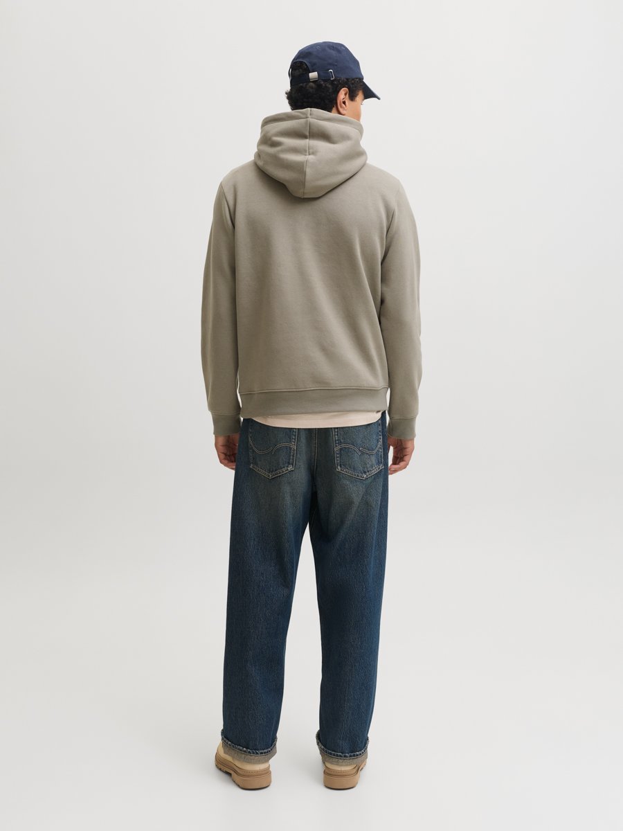 Olive Printed Pullover Hoodie
