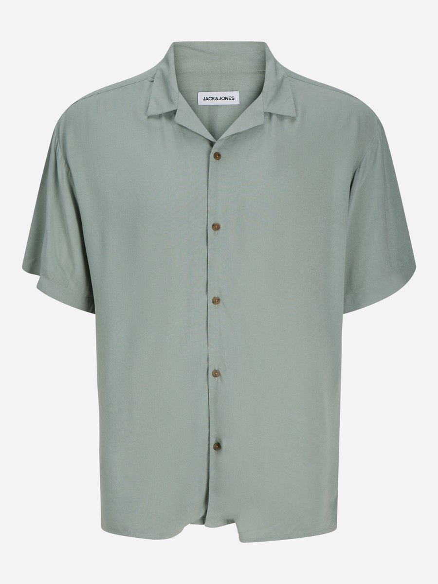 Green Resort Collar Solid Shirt
