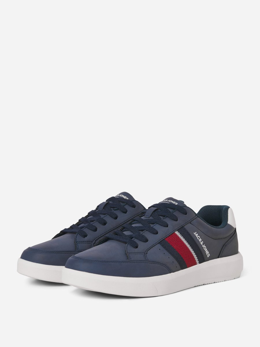 Striped Tape Lace Up Sneakers