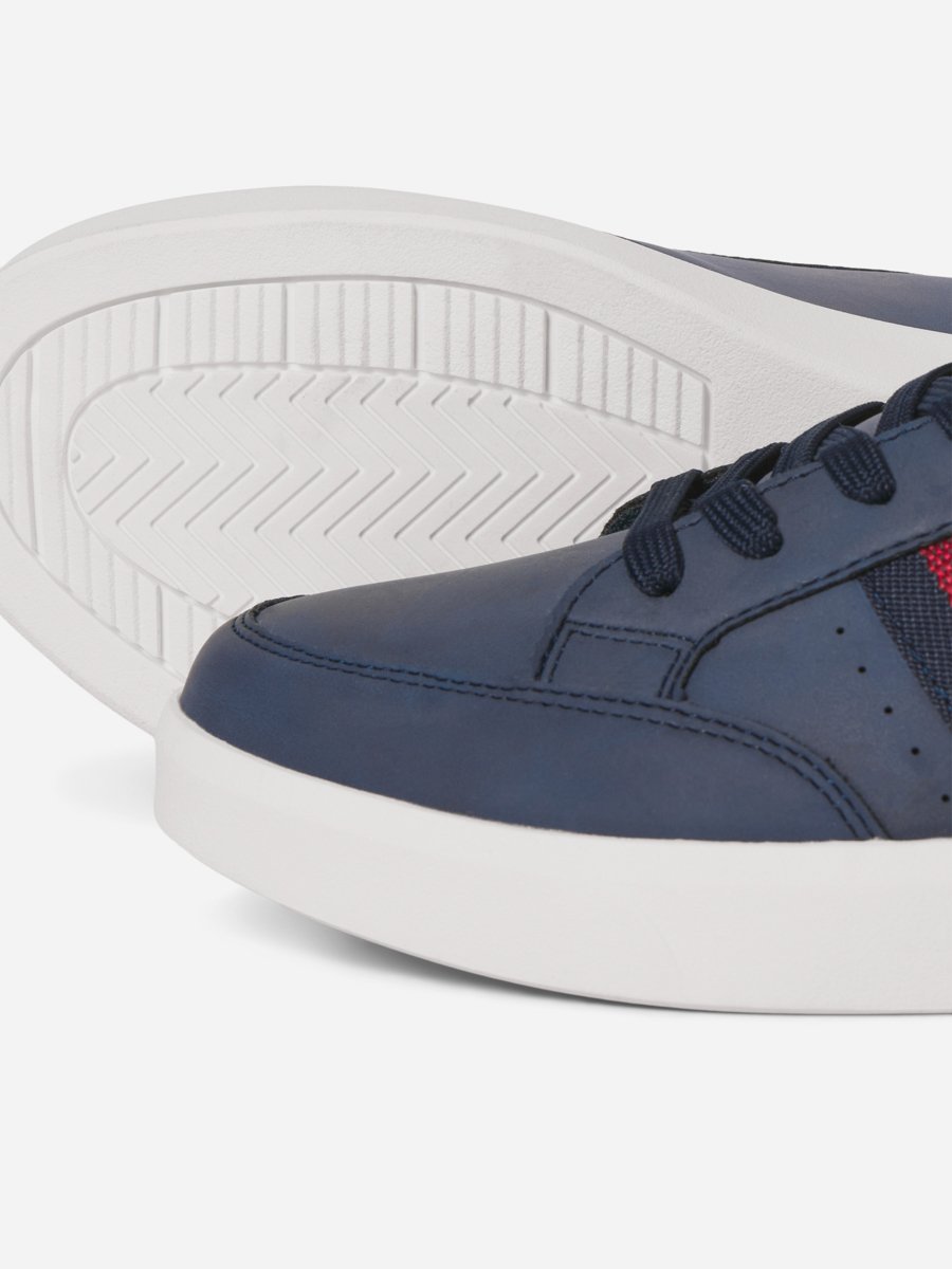 Striped Tape Lace Up Sneakers