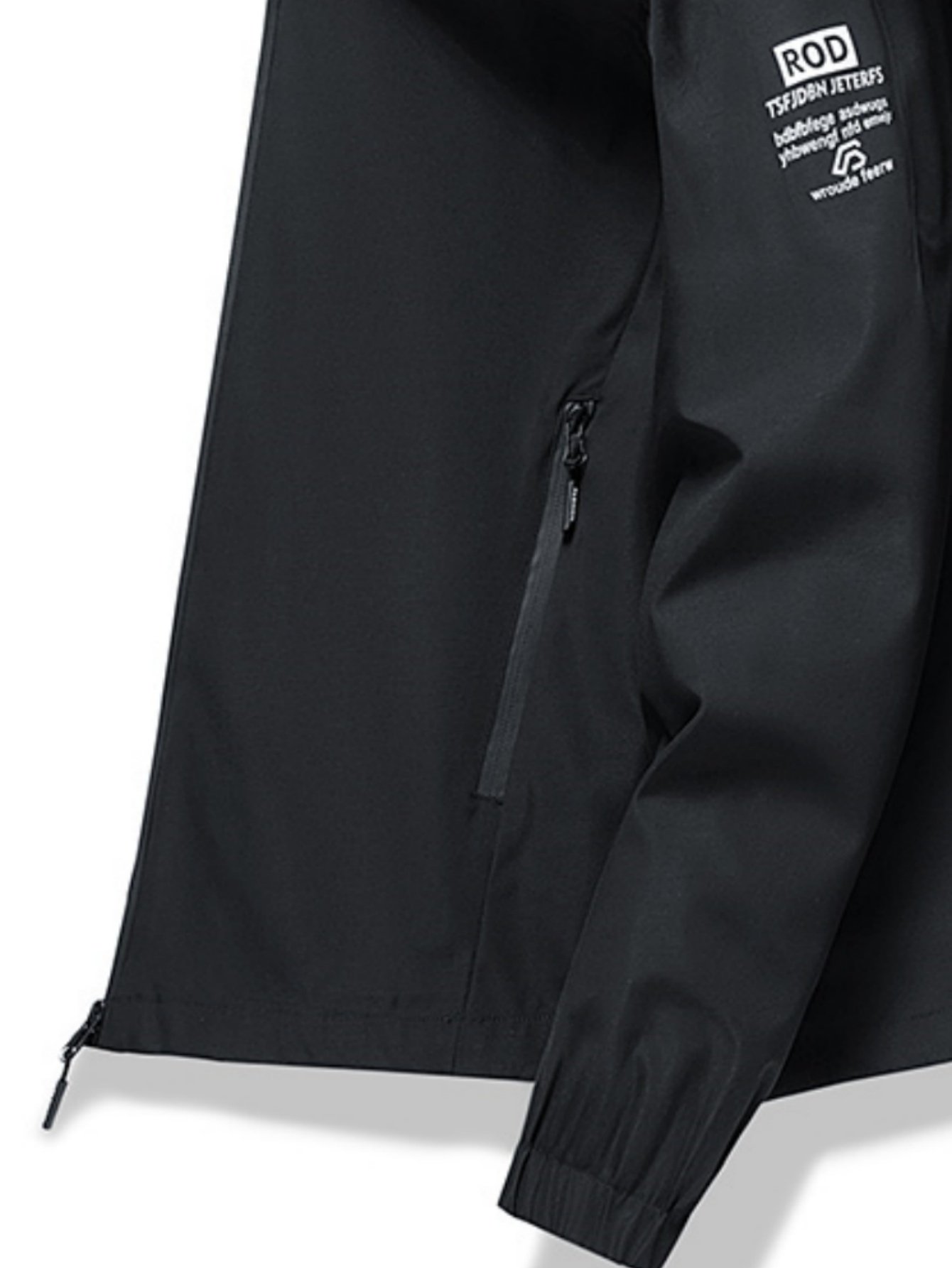 Men Black Hooded Zip Jacket