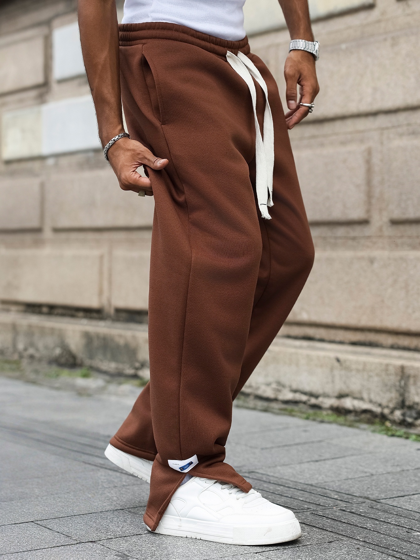 Men Brown Relaxed Fit Trousers